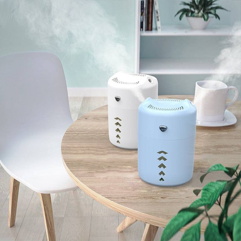 400ML Dual Nozzles Mist Spray Humidifier USB Aroma Diffuser Home Quite Air Conditioner Room Humidificador Lamp Air Difusor